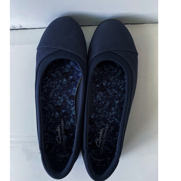 Clarks Cloudsteppers Shoes Women’s Size 7 Blue Flats Slip On - Picture 4 of 6